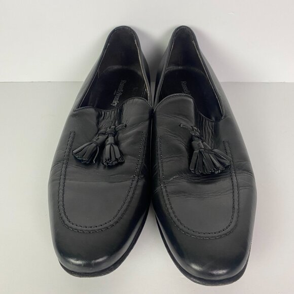 Russell & Bromley Loafers Shoes Eu 44 US 11 Black Tasseled Tassels Leather Italy - Picture 4 of 12